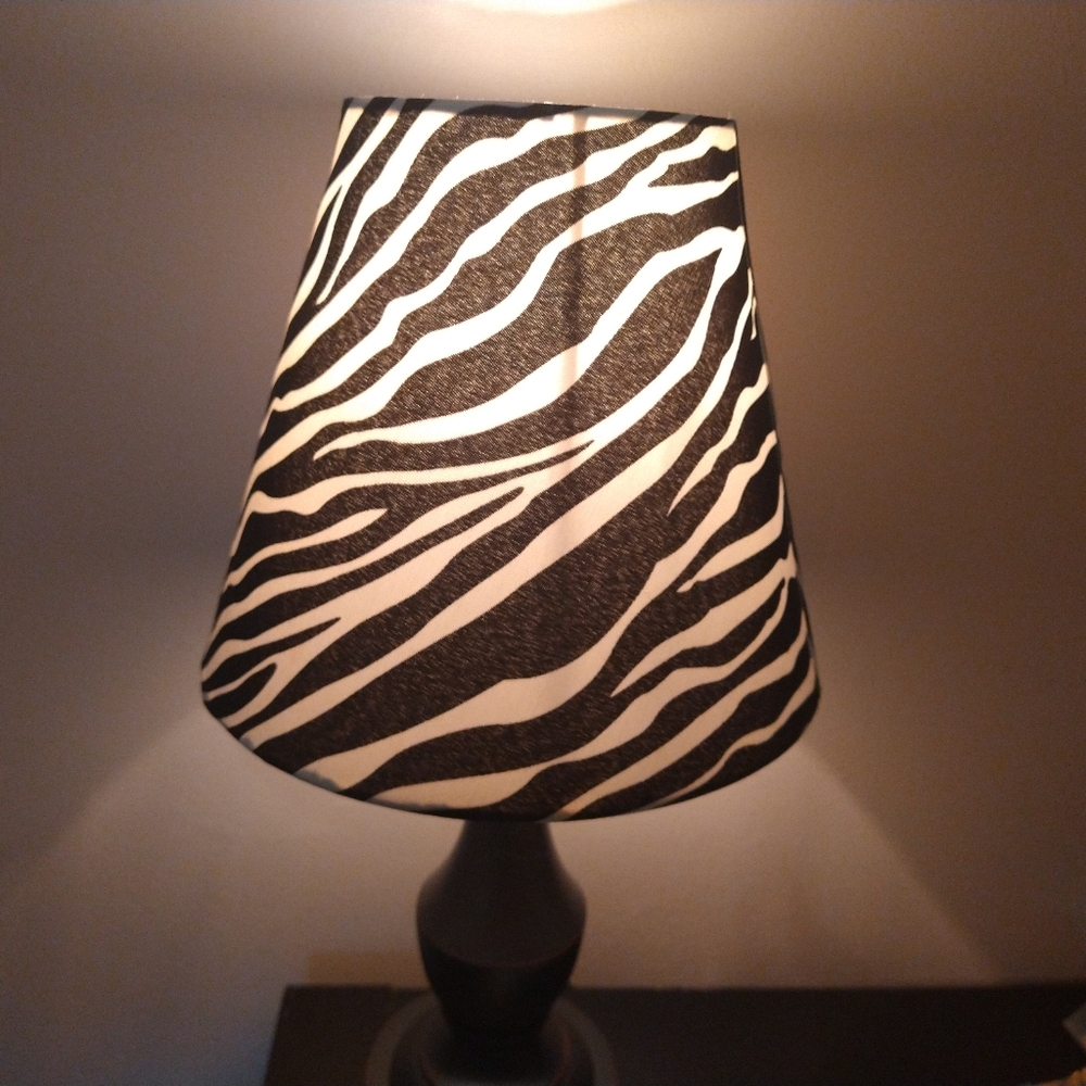 Zebra lamp shade, animal print black and white